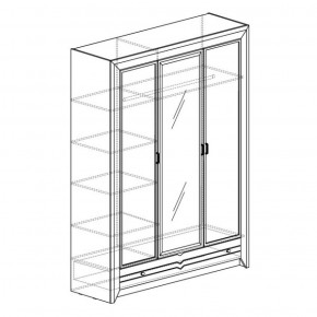 Шкаф 3-дверный Фьорд 150 (Яна) в Полевском - polevskoj.mebel-e96.ru