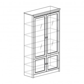 Шкаф для книг Лючия 184 дуб оксфорд (Яна) в Полевском - polevskoj.mebel-e96.ru