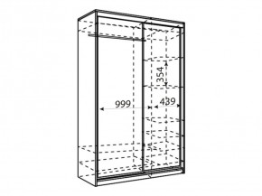 Шкаф-купе Рене 1500 вариант 1 (ЛДСП/ЛДСП) в Полевском - polevskoj.mebel-e96.ru