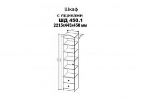 Шкаф-пенал KI-KI 450 мм, ШД450.1 (ДСВ) в Полевском - polevskoj.mebel-e96.ru