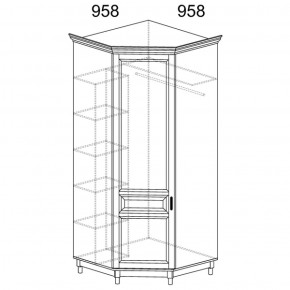 Шкаф угловой Прованс 418 (Яна) в Полевском - polevskoj.mebel-e96.ru