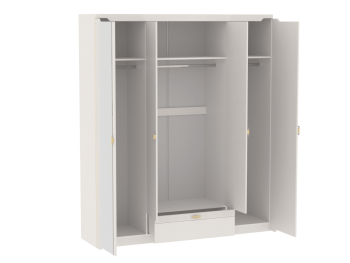 Шкаф 1960 мм 4-дверный NEW Сиде Белый (СБК) в Полевском - polevskoj.mebel-e96.ru