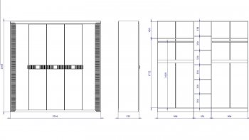 Шкаф 2300 мм 5-дверный NEW Сиде Белый (СБК) в Полевском - polevskoj.mebel-e96.ru