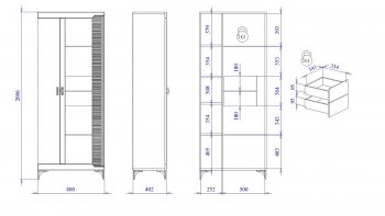 Пенал со стеклом широкий NEW Сиде Белый (СБК) в Полевском - polevskoj.mebel-e96.ru