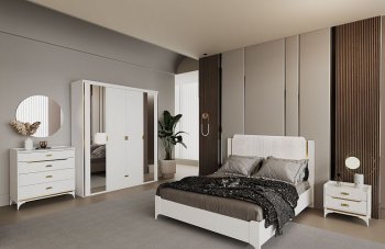 Спальный гарнитур Сиде Белый, модульный (СБК) в Полевском - polevskoj.mebel-e96.ru