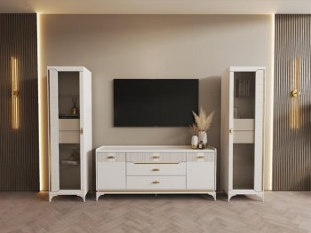 Стенка Сиде Белая (СБК) в Полевском - polevskoj.mebel-e96.ru