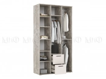 Шкаф 1200 мм Сильвия, дуб юкон/белый (Миф) в Полевском - polevskoj.mebel-e96.ru