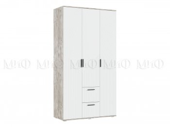 Шкаф 1200 мм Сильвия, дуб юкон/белый (Миф) в Полевском - polevskoj.mebel-e96.ru