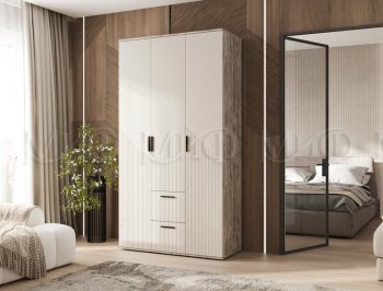 Шкаф 1200 мм Сильвия, дуб юкон/кашемир (Миф) в Полевском - polevskoj.mebel-e96.ru