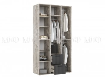 Шкаф 1200 мм Сильвия, дуб юкон/графит (Миф) в Полевском - polevskoj.mebel-e96.ru
