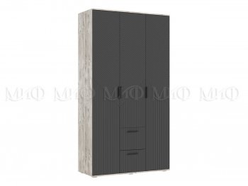 Шкаф 1200 мм Сильвия, дуб юкон/графит (Миф) в Полевском - polevskoj.mebel-e96.ru