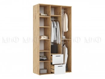 Шкаф 1200 мм Сильвия, крафт/белый (Миф) в Полевском - polevskoj.mebel-e96.ru