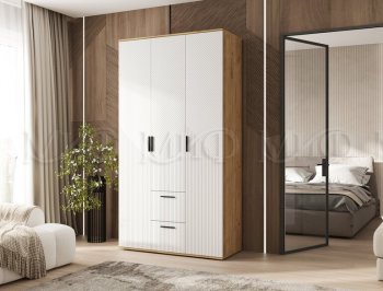 Шкаф 1200 мм Сильвия, крафт/белый (Миф) в Полевском - polevskoj.mebel-e96.ru