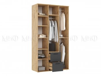 Шкаф 1200 мм Сильвия, крафт/графит (Миф) в Полевском - polevskoj.mebel-e96.ru