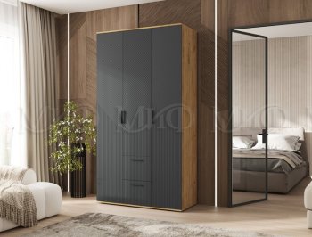 Шкаф 1200 мм Сильвия, крафт/графит (Миф) в Полевском - polevskoj.mebel-e96.ru
