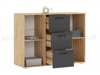 Комод Сильвия, крафт/графит (Миф) в Полевском - polevskoj.mebel-e96.ru