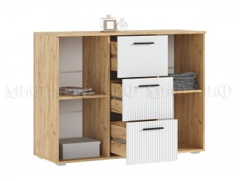 Комод Сильвия, крафт/белый (Миф) в Полевском - polevskoj.mebel-e96.ru