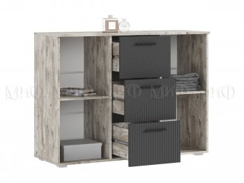 Комод Сильвия, дуб юкон/графит (Миф) в Полевском - polevskoj.mebel-e96.ru