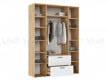 Шкаф 1600 мм Сильвия, крафт/белый (Миф) в Полевском - polevskoj.mebel-e96.ru