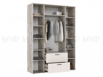 Шкаф 1600 мм Сильвия, дуб юкон/кашемир (Миф) в Полевском - polevskoj.mebel-e96.ru
