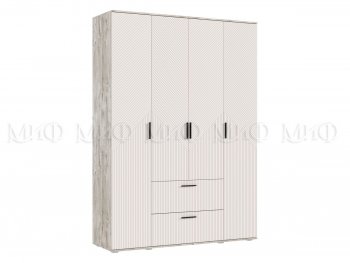 Шкаф 1600 мм Сильвия, дуб юкон/кашемир (Миф) в Полевском - polevskoj.mebel-e96.ru
