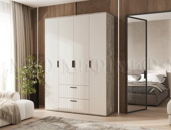 Шкаф 1600 мм Сильвия, дуб юкон/кашемир (Миф) в Полевском - polevskoj.mebel-e96.ru
