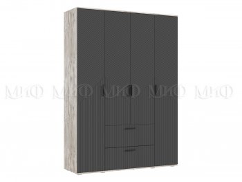 Шкаф 1600 мм Сильвия, дуб юкон/графит (Миф) в Полевском - polevskoj.mebel-e96.ru
