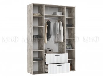 Шкаф 1600 мм Сильвия, дуб юкон/белый (Миф) в Полевском - polevskoj.mebel-e96.ru