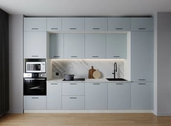Кухонный гарнитур Смоки 3400 мм МДФ (Санвут) в Полевском - polevskoj.mebel-e96.ru