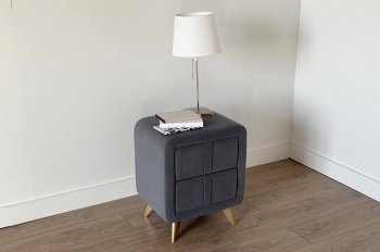 Тумба прикроватная Софи 2 графит (Мебельсон) в Полевском - polevskoj.mebel-e96.ru