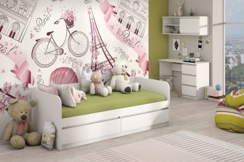 Кровать Соната 900 белый (Зарон) в Полевском - polevskoj.mebel-e96.ru