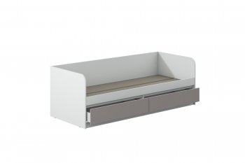 Кровать Соната 900 белый/кашемир(Зарон) в Полевском - polevskoj.mebel-e96.ru