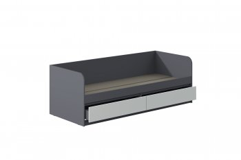 Кровать Соната 900 графит/белый (Зарон) в Полевском - polevskoj.mebel-e96.ru