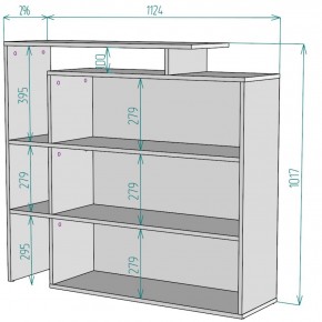 Стеллаж S37 (Белый) в Полевском - polevskoj.mebel-e96.ru