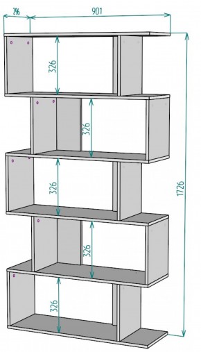 Стеллаж S49 (Графит) в Полевском - polevskoj.mebel-e96.ru