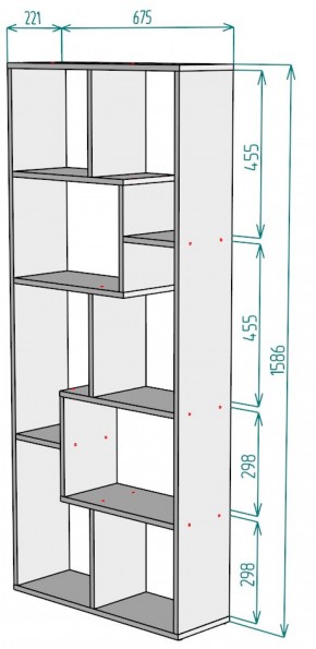 Стеллаж S8 (Белый) в Полевском - polevskoj.mebel-e96.ru