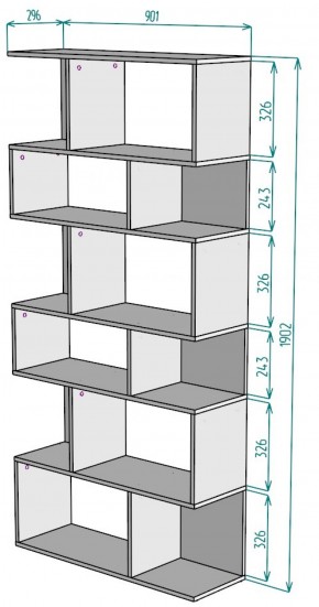 Стеллаж S9 (ДВ) в Полевском - polevskoj.mebel-e96.ru