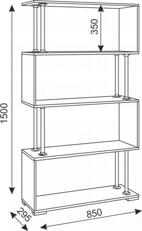 Стеллаж Зигзаг-2 (Риннер) в Полевском - polevskoj.mebel-e96.ru