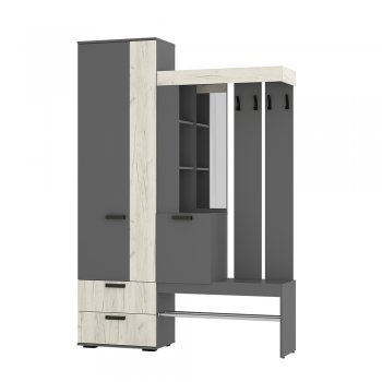 Прихожая Трамп графит/крафт белый (БТС) в Полевском - polevskoj.mebel-e96.ru