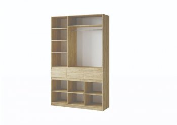 Шкаф 1500 мм Турин крафт/графит (ВВР) в Полевском - polevskoj.mebel-e96.ru