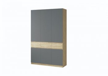 Шкаф 1500 мм Турин крафт/графит (ВВР) в Полевском - polevskoj.mebel-e96.ru