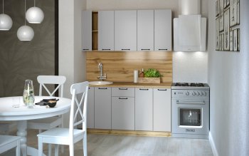 КУхонный гарнитур Валерия 1600 мм вотан/серый (Сурская) в Полевском - polevskoj.mebel-e96.ru