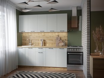 КУхонный гарнитур Валерия 2000 мм вотан/серый (Сурская) в Полевском - polevskoj.mebel-e96.ru