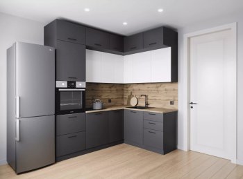 Кухонный гарнитур угловой Вегас 2200*1700 мм (Санвут) в Полевском - polevskoj.mebel-e96.ru