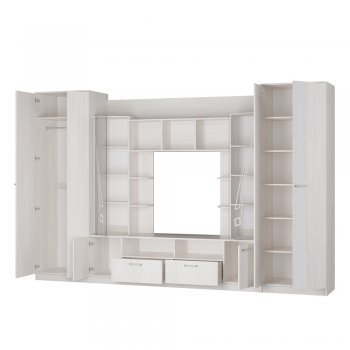 Стенка Венеция ясень белый (БТС) в Полевском - polevskoj.mebel-e96.ru