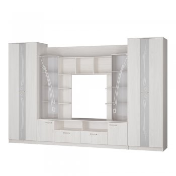 Стенка Венеция ясень белый (БТС) в Полевском - polevskoj.mebel-e96.ru