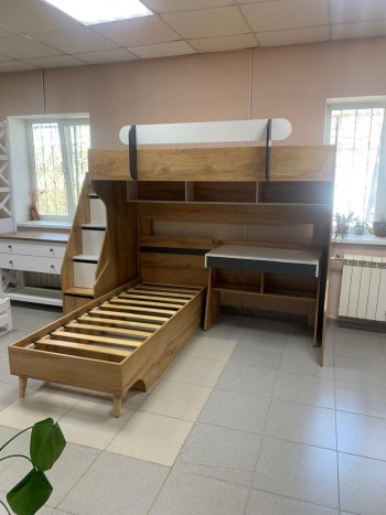 Кровать-чердак Омега-3 комп.2 в Полевском - polevskoj.mebel-e96.ru