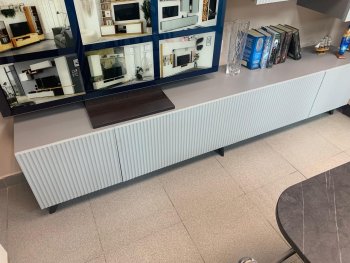 Стенка Сканди МДФ НМ-001 грин грей софт (Стиль) в Полевском - polevskoj.mebel-e96.ru