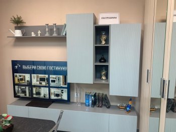 Стенка Сканди МДФ НМ-001 грин грей софт (Стиль) в Полевском - polevskoj.mebel-e96.ru