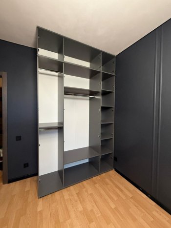 Шкаф 1600 мм 4-х створчатый Норд с антресолью графит (Миф) в Полевском - polevskoj.mebel-e96.ru